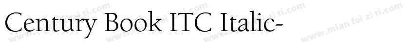 Century Book ITC Italic字体转换